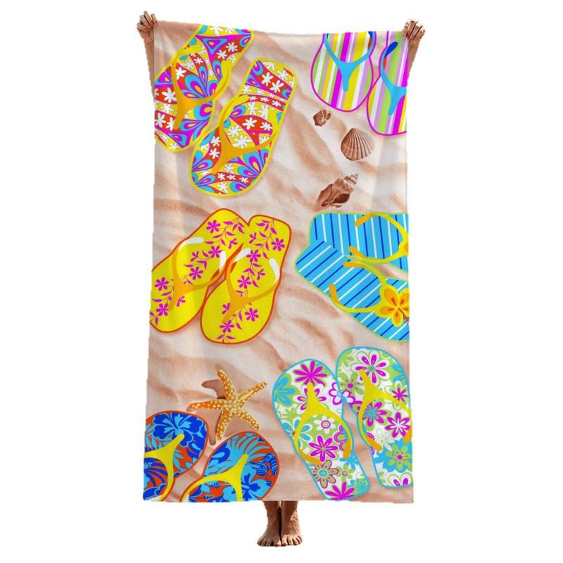Quick Dry Microfiber Beach Towel Pool Spa Travel Lightweight Absorbent Bath With Vibrant Print Design