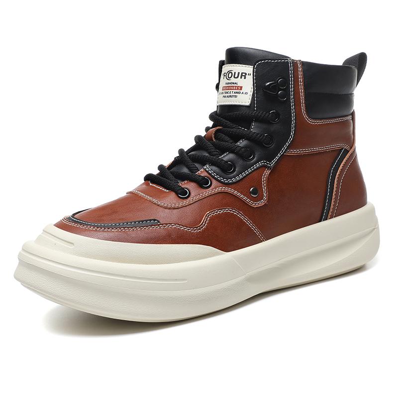 

Модная повседневная мужская обувь на толстой подошве Удобный и универсальный повседневный стиль Уличная мода для прогулок на открытом воздухе осенне-зимние ботинки 44 коричневый