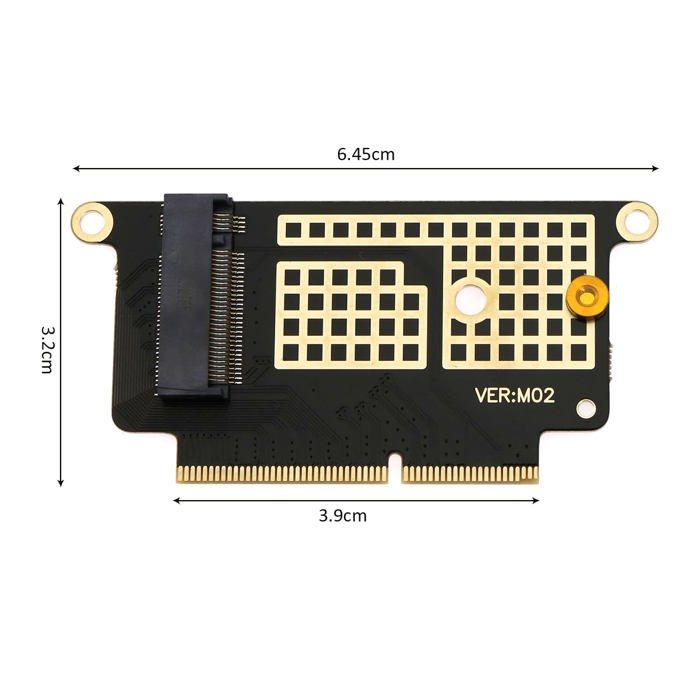 Adaptateur SSD M.2 NVMe - EMAGTECH - EC048 - Compatible MacBook Pro - PCIe x4/x2 - Noir