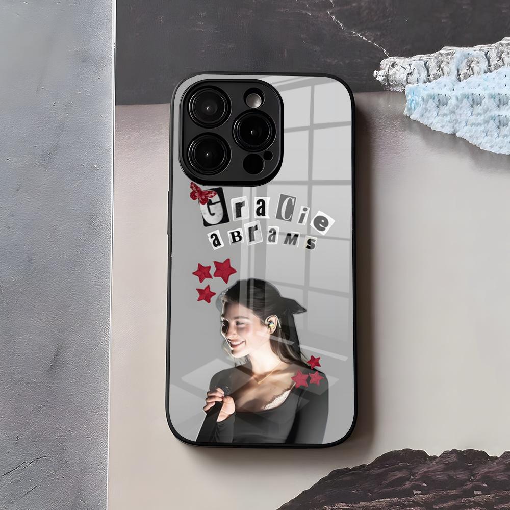 Singer G-Gracie Abrams Phone Case For IPhone 17 Air 16 E Pro Max 15 14 13 Mini 12 Pro 11 Max Plus Black Glass Cover