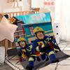Manta de dibujos animados Fireman Sam Suave Cómoda Peluche para siesta Adecuada para Sala de estar Oficina Dormitorio Cumpleaños Hogar Regalo para niño