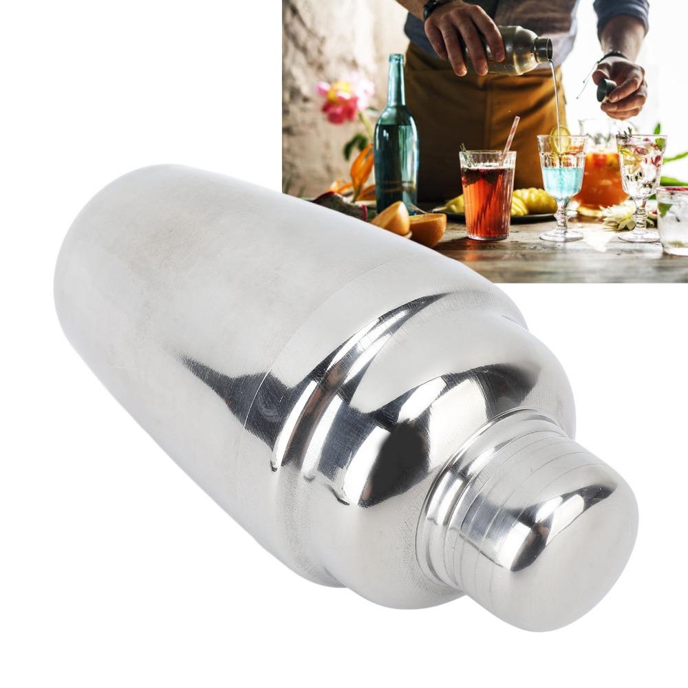 Stainless Steel Cocktail Shaker Built-In Strainer Professional Bar Shaker Restaurant