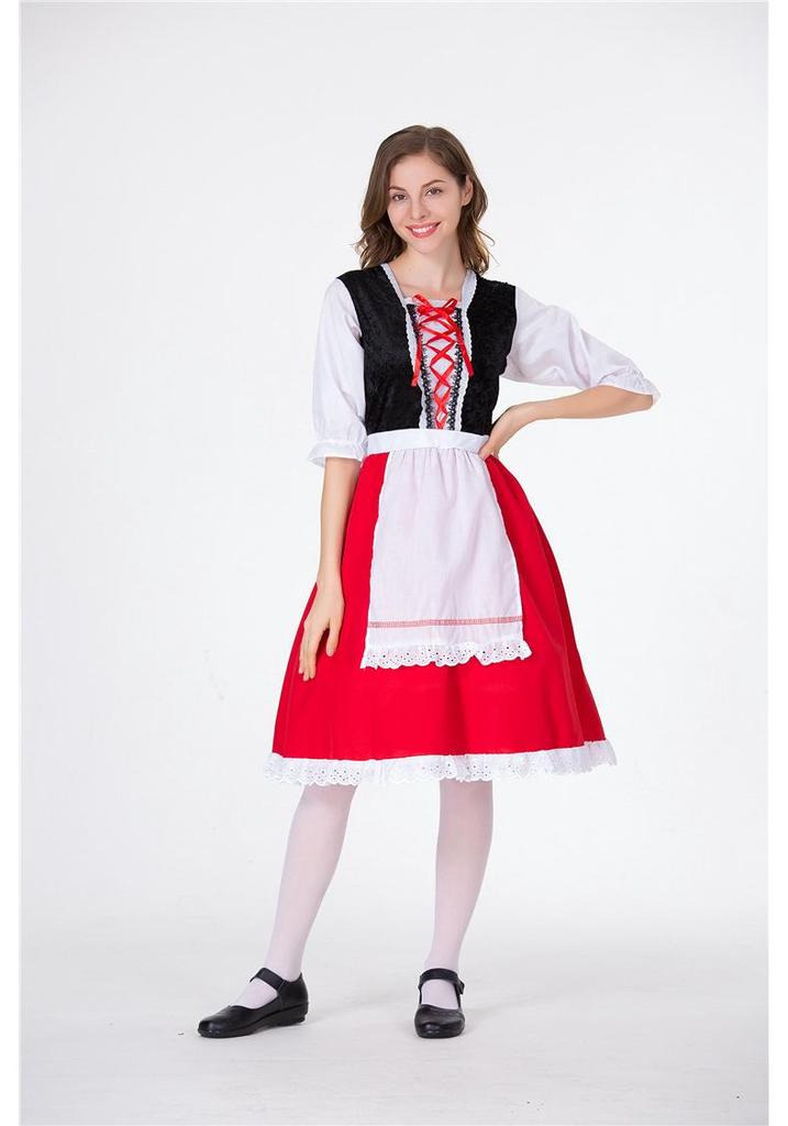 Disfraz de Caperucita Roja para Adultos - Vestido de Princesa para Halloween y Navidad
