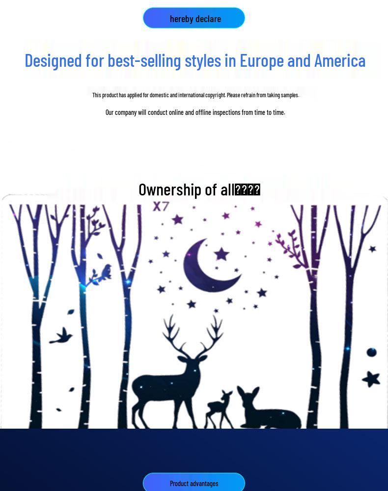 Cross-Border Romantic Starry Sky Painting Template: DIY Wall Art Tracing Board