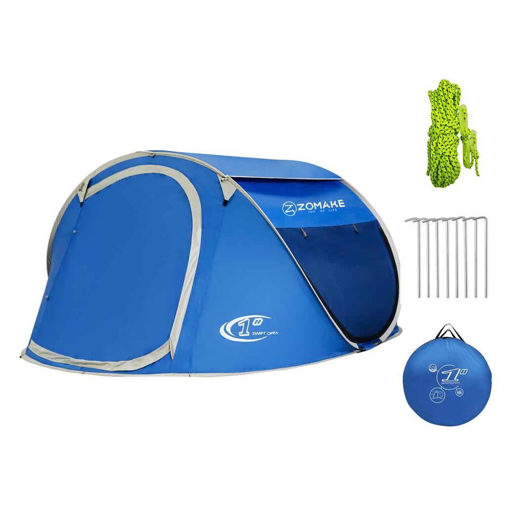ZOMAKE Zelt für UV-Outdoor, automatisch, für Cherry Blossom Athletic, inklusive spezieller Aufbewahrungstasche, One-Touch, 3–4 Personen, Pop-up-Zelt, Schutz, UPF50+