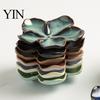 Cherry Blossom Dip Dish Sauce Dish, Ceramic Sushi Soy Dipping Bowl, Small Japanese Style Decorative Seasoning Appetizer Serving Plates for Kitchen