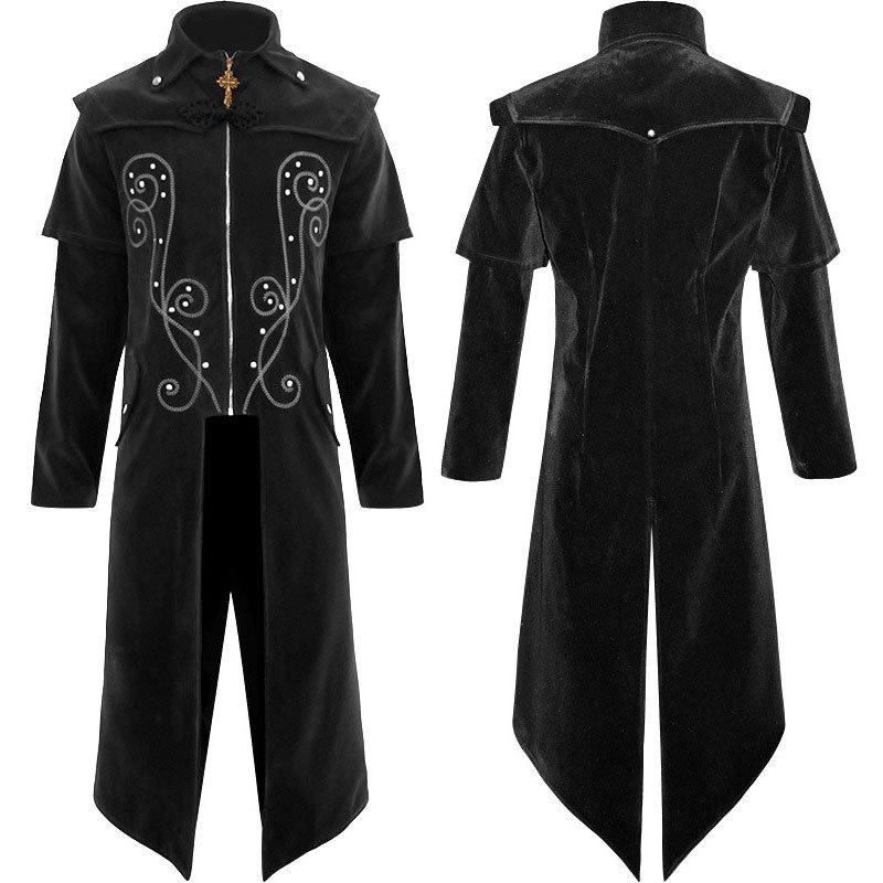 Halloween Medieval Revival Banquet Dress with Zipper & Slit