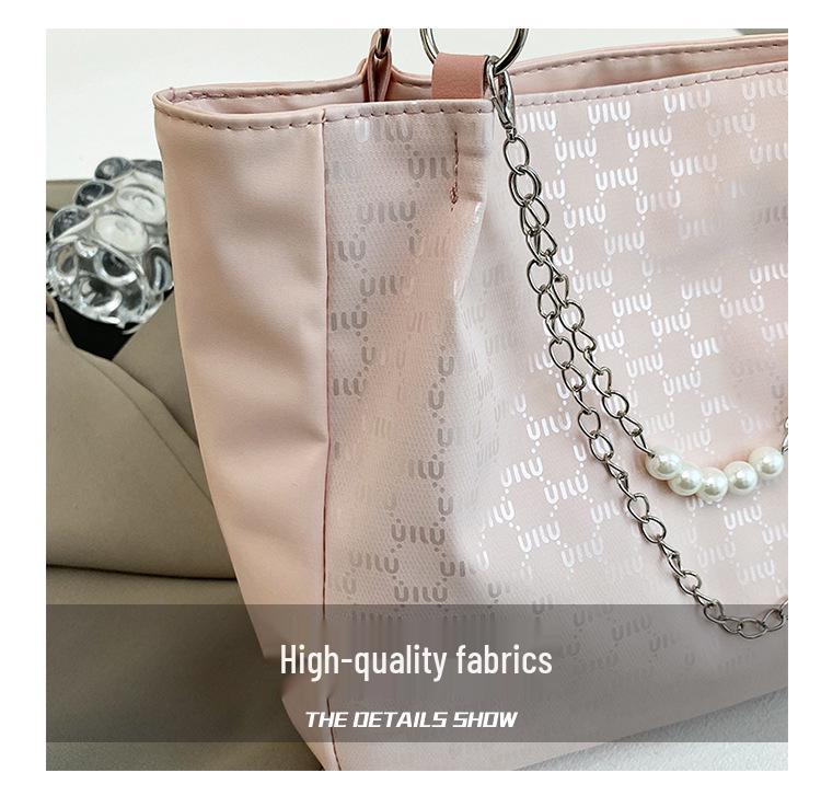 Women's New Pearl Chain Tote – Fashionable Large Capacity Handbag