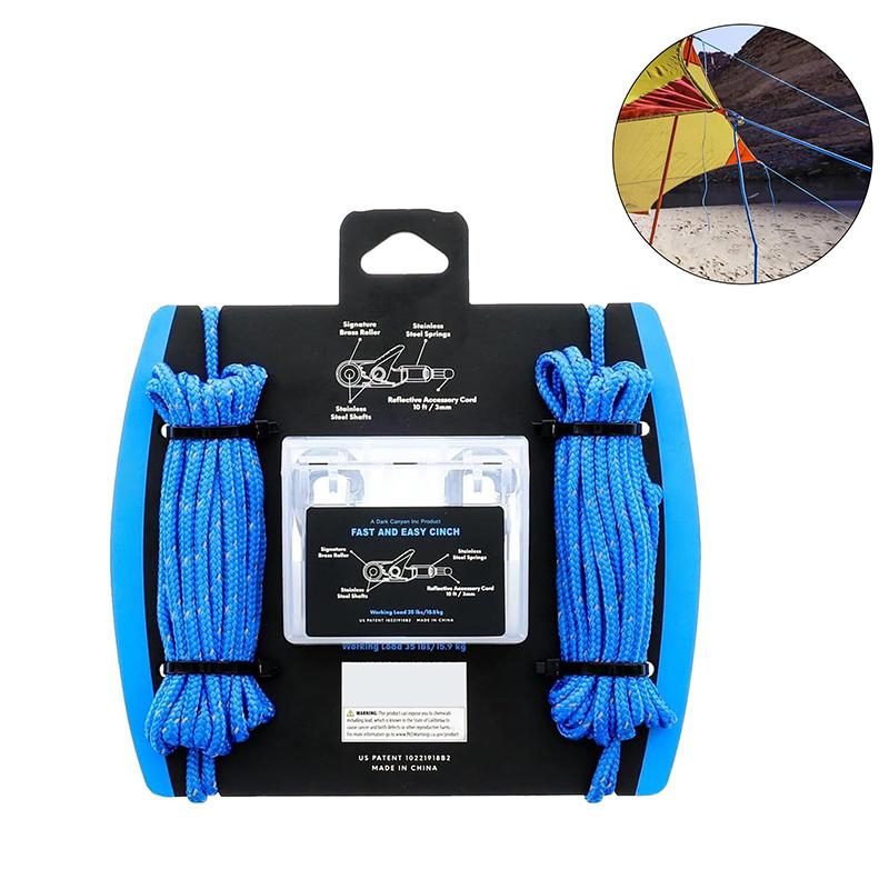 Rope Roller Paracord With Roller Cam Technology,Easy Secure Tie Down For Outdoor, Camping, And Boating Guy Lines