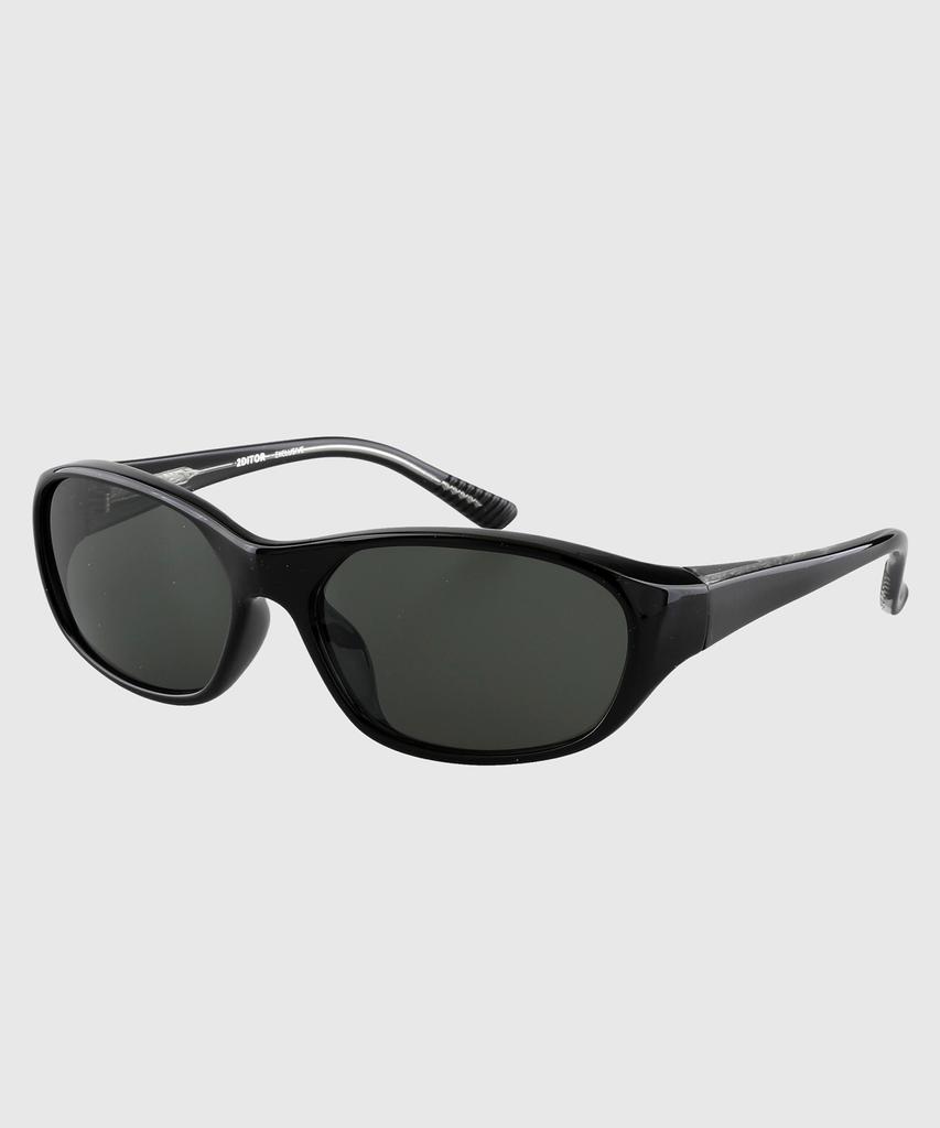 Tuditeo Cor Large Size Uv400 Sunglasses Nylon Tint Lens C1 Glossy Black
