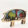 2026 New Creative Wooden Sculptures Carving Ocean Forest Animals Crafts Nordic Ornaments Home Office Desk Decoration Accessories