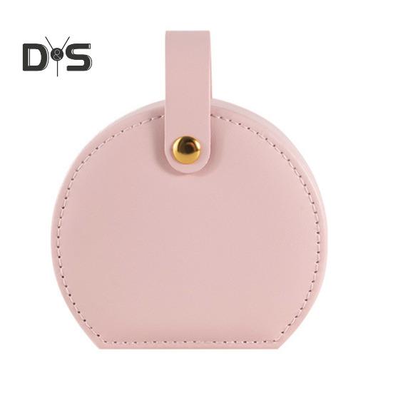 

Шкатулка для коштовностей Сережки Кільця Органайзер Двошаровий Кілька відділень Водонепроникний Компактний міні-розмір Портативна коробка для зберігання рожевий