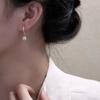 Light Luxury Round Crystal Ear Studs Simple Ladies' Ear Accessories  Spring Summer