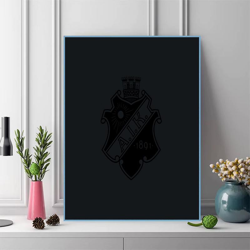 AIK Fotboll 100% Round Full Drill 5D DIY Diamond Painting Embroidery Cross Stitch Rhinestone Décor