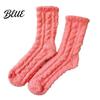 Cozy Pajama Socks Thickened Plush for Women Thermal Sleep Socks Coral Fleece Warm Cute Macaron Color Soft House Floor Winter Autumn Cold Weather Non