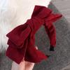 Wide Bowtie Hair Hoop Corduroy Wash Face Hairband Sweet Bowtie Headband  Girl