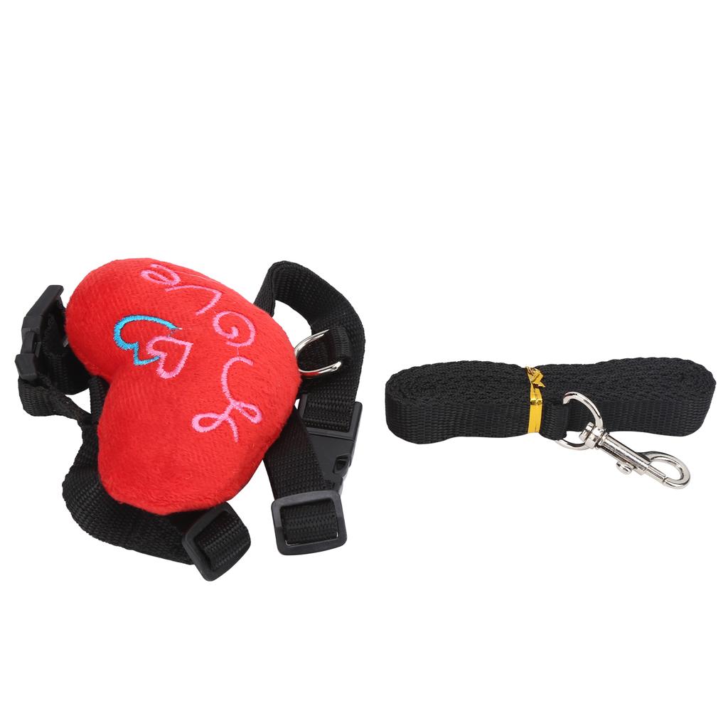 Robustes Kaninchen-Fancy-Herz-Set aus Leine und Brustkorbrückengeschirr zum Ziehen und Spazierengehen von Haustieren