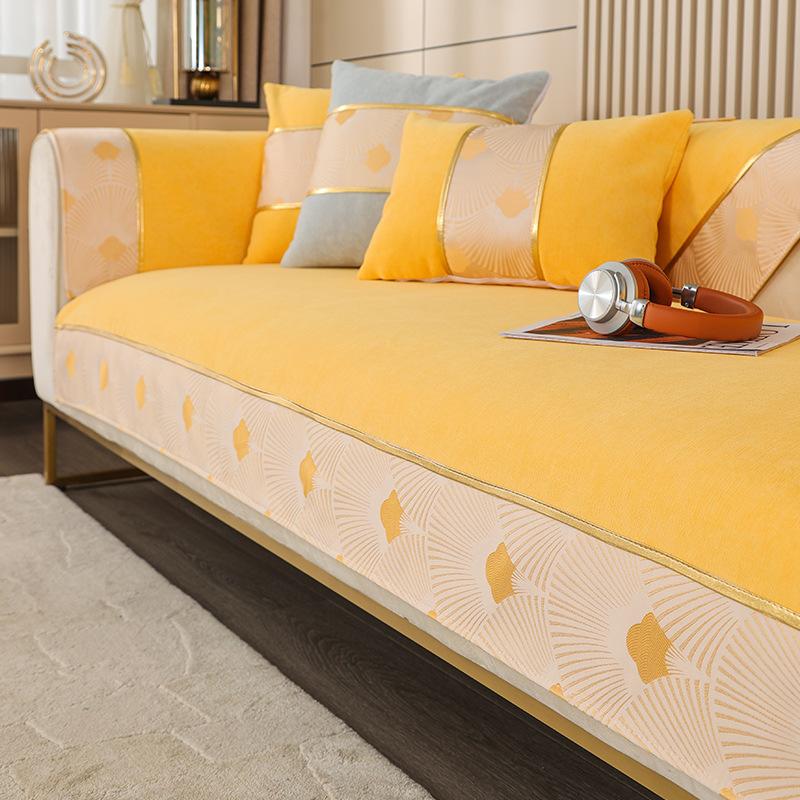 

Four Seasons Universal Chenille Non-Slip Sofa Cushions Modern Thickened Seat Cover All-Inclusive Slipcover Imperial Concubine 70*70cm