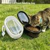 Portable Cat Food Feeding Bag With Transparent Body Compact Size For Outdoor Travel Hiking Camping With Cats