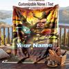 Amazing World of Gumball Flannel Blanket, Personalized Custom Name Text, Soft Warm Plush Throw Blanket For Gift