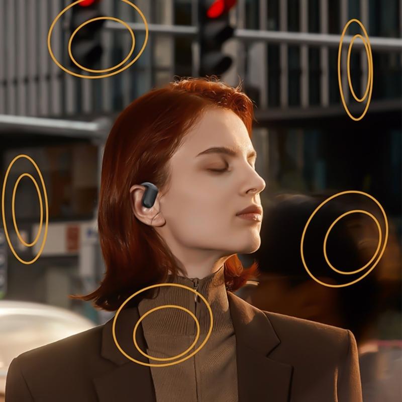 Single Ear Hook Earphone Bluetooth-compatible Headsets Long Battery Lifes 180°Rotatable Design For Sports Business Use
