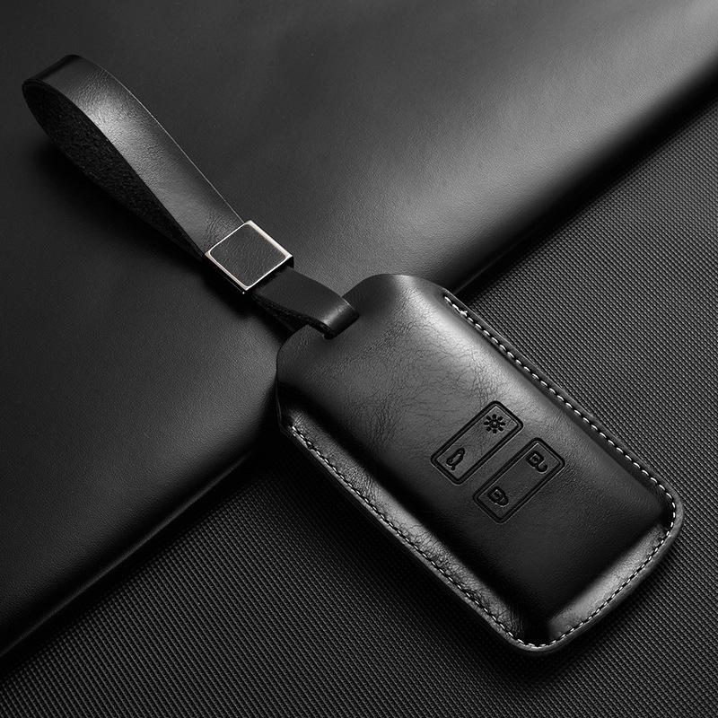 Renault Koleos Kadjar Dongfeng E-Notes Leather Key Cover for Men