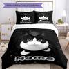 Cat5555555 Customize Your Name Bedding Set Breathable Duvet Cover With Pillowcases Decorative Bed Linen For Bedroom Home Decoration Birthday Gift