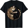 Yin Yang Cats Tabby Black Cat Balance Harmony Graphic T-Shirt