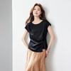 Srcr Damen 90% Maulbeerseide Elastisches T-Shirt