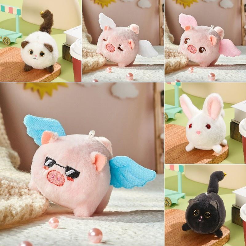 Entzückendes Lejier Weißes Katze Plüschtier mit wedelndem Schwanz für Kinder