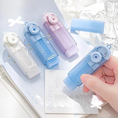 1 Stuk Ins Schattige Gum voor Kinderen Meisje Lief Chic Koreaans Strik Lint Ster Potlood Gum Uitschuifbare Stijl Tekenen Schrijfwaren Gum