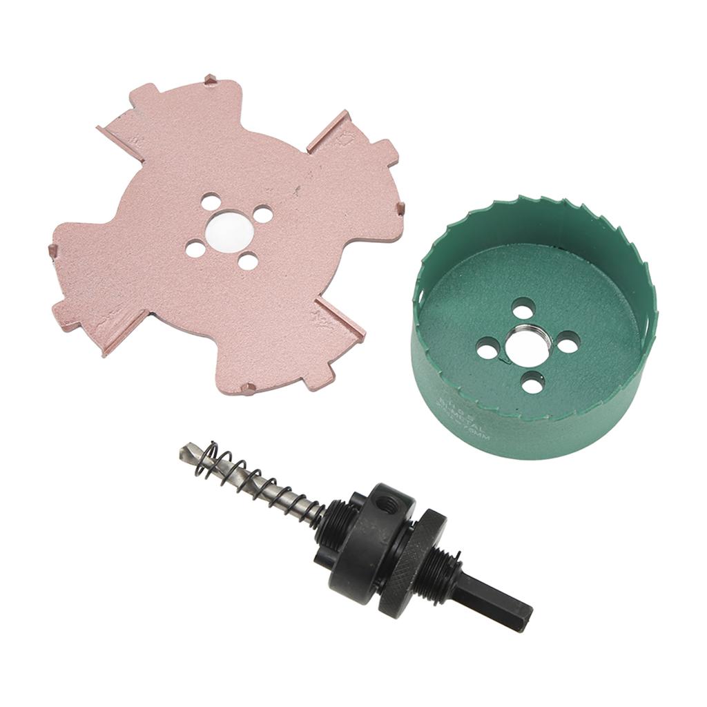 Borderless Spotlight Hole Opener Hex Shank Center Positioning Drill Counterslot Hole Tool Set 75mm