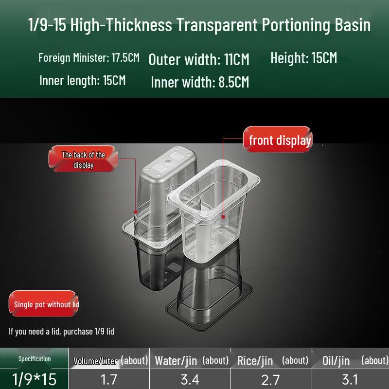 Acrylic Commercial Food Display Basin