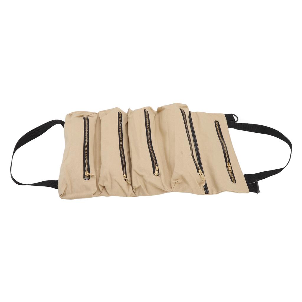 Auto Rücksitz Werkzeugaufbewahrungstasche Canvas Garten Faltbar Aufrollbar Werkzeugtasche für Zangen Schraubenschlüssel