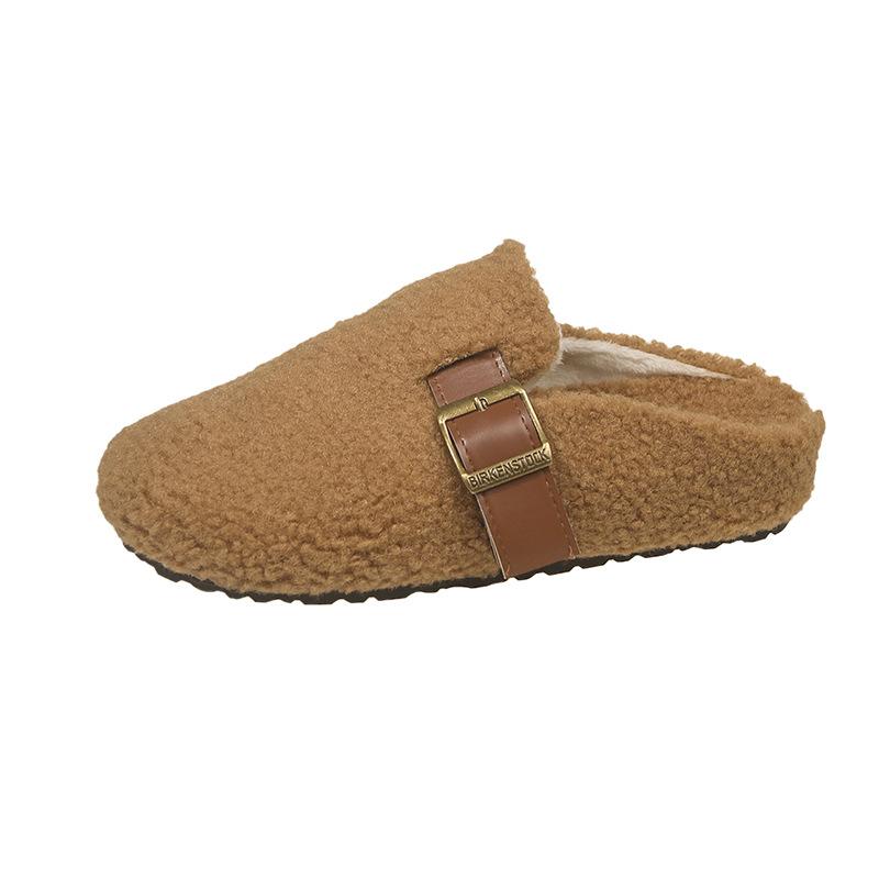 Обувь Мао Мао носит 22 года новая нежный сказочный стиль Doudou shoes зимний бархат хлопок швабра 35 верблюд