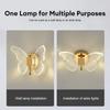 Tricolor Adjustment LED Butterfly Wall Lamp Metal Acrylic Bedside Lamp  Living Room Staircase