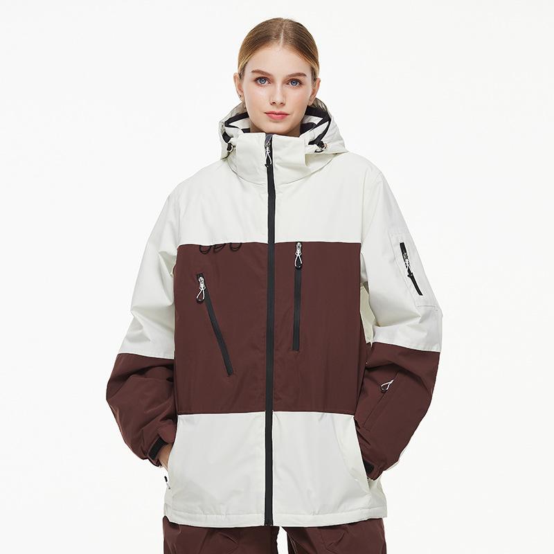 Skiwear Men and Women Winter Outdoor Waterproof Windproof Thickened Warm Thickened Snowboarding and Snowboarding Clothes Skiwear Top Jacket