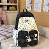 Süßer Nylon-Rucksack für Damen – Kawaii Stern & Punkt Muster Schultasche mit mehreren Taschen und verstellbaren Trägern, Perfekt für den täglichen Gebrauch