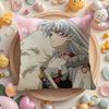 Anime Cool lInuyasha Sesshomaru Pillow Case Pattern Printed Pillowcase for Living Room Sofa Cushion Cover  Bedroom Decor