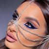 Luxury Rhinestone Forehead Chain & Multi-layer Tassel Hair Accessory for Brides