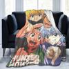 Hunter X Hunter 3D Print Fluffy Blanket Classic Japanese Anime Custom Blanket Soft Warm Lightweight Teens Kids Throw Blanket