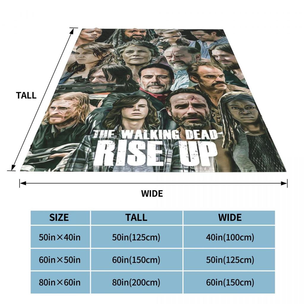 The Walking Dead Horror Movie Blanket Fleece Violence Rick Grimes Daryl Dixon Soft Throw Blankets for Bedroom Sofa Bedroom Quilt