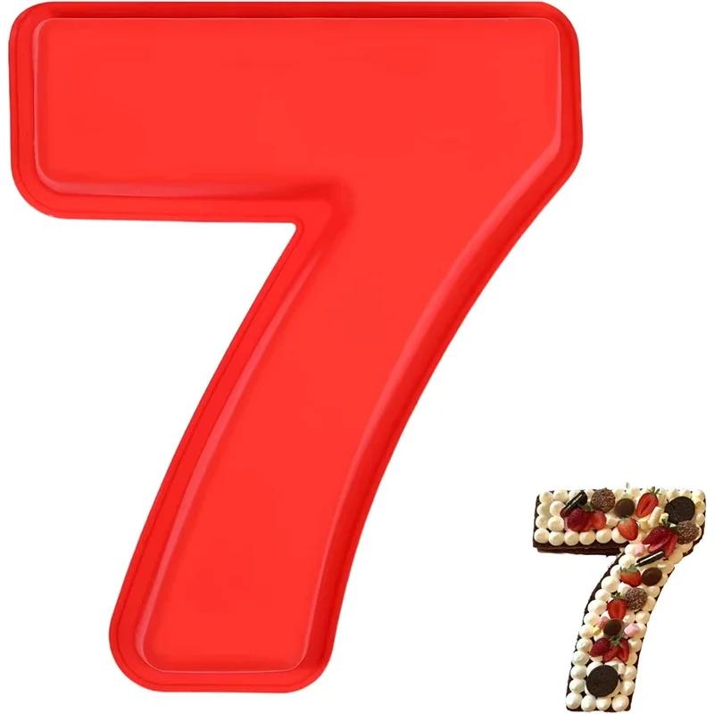 0-9 Silicone Numbers Cake Molds 10-Inch Large 3D Baking Pans DIY Chocolate Fondant Number Mould for Birthday Wedding Anniversary