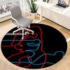 1pc Mario Lines Office Round Area Rug, Indoor Mat Suitable For Office,Bedroom Living Room Home Decor, Room Deco a0926042