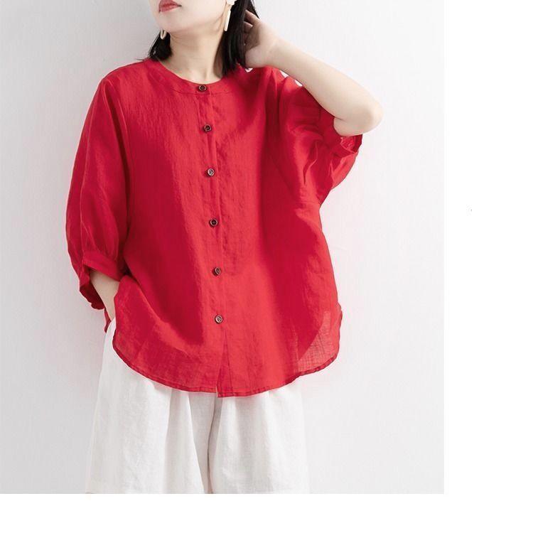 Leisure Shirts Button  Top Lady Loose Long Sleeve Oversized Shirt Womens Blouses Casual