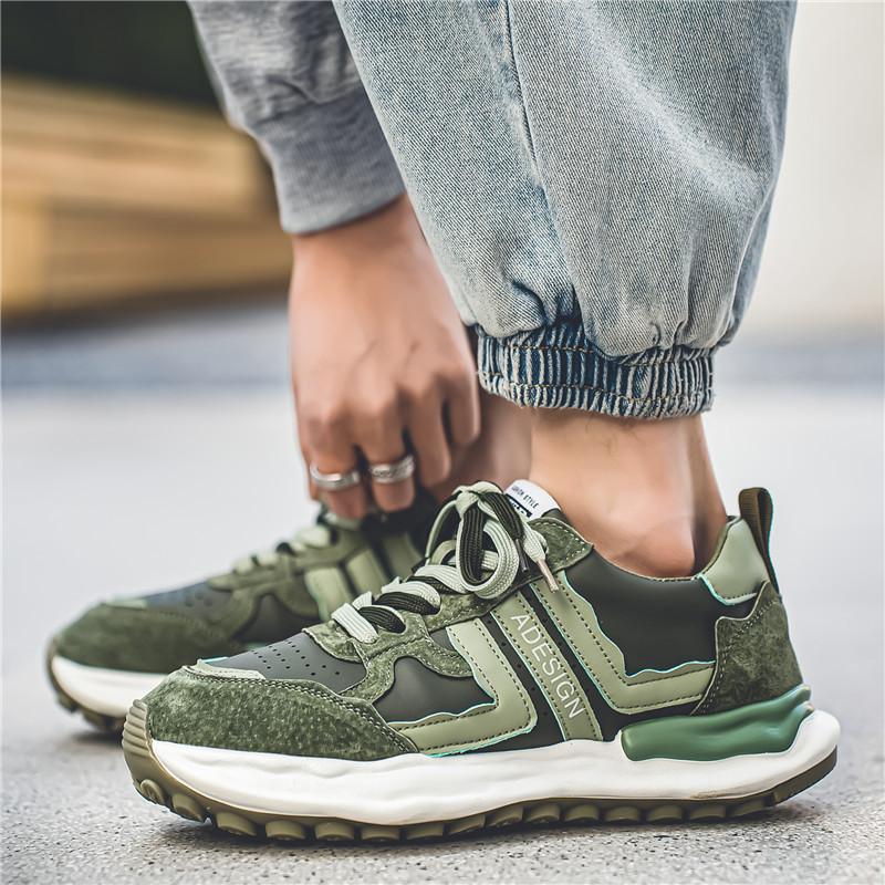 

2024 spring live broadcast niche low-top dissolving casual live broadcast sports shoes board shoes Hong Kong style breathable Forrest Gump runn 39 зелёный