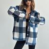 Women's 2025 Thick Plaid Shirt Jacket: Versatile Lazy Style for Autumn & Winter