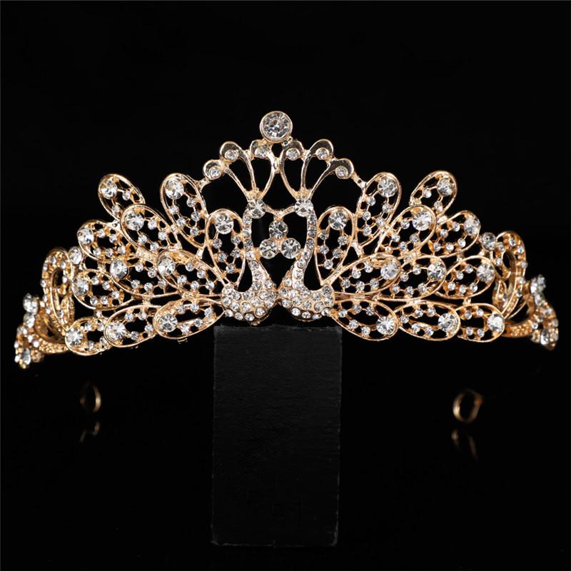European Luxury Bridal Crown: Colorful Crystal Wedding & Birthday Princess Headdress Hair Accessory