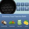 Collapsible Face Bowl with Built-in Ice Tray Eco-friendly Reusable Portable Silicone Ice Facial Folding Washbasin