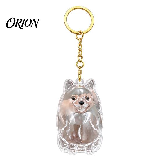 Pet Loss Sympathy Gift Hair Memorial Keychain, Dog Keepsake Holder, Transparent Jewelry Bottle Pendant, Portable Commemorative Charm for Keys